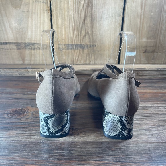 Daniela luxury brand brown gray with block heel womens shoes size 7 (38) - Picture 14 of 16